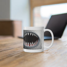 Load image into Gallery viewer, Shark Teeth print. Ceramic Mug 11oz