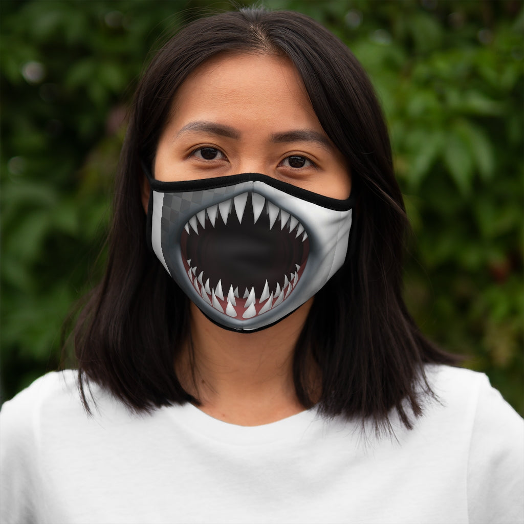 Shark mouth, fitted Polyester Face Mask Pattern
