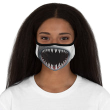 Load image into Gallery viewer, Shark mouth, fitted Polyester Face Mask Pattern
