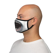 Load image into Gallery viewer, Shark mouth, fitted Polyester Face Mask Pattern

