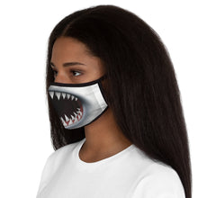 Load image into Gallery viewer, Shark mouth, fitted Polyester Face Mask Pattern
